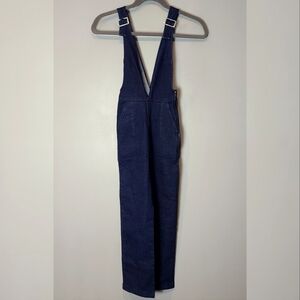 Womens Navy Denim Overalls Jumpsuit